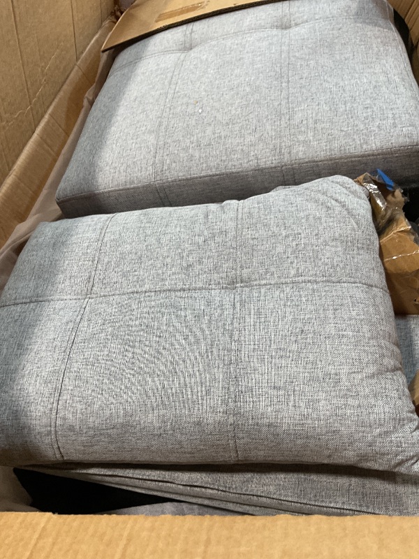 Photo 1 of **SELLING FOR PARTS AS PARTIAL SET. ONE BOX OF TWO**YITAHOME Sleeper Chair Bed for Adults, 3-in-1 Convertible Sofa Chair Bed Pull Out Couch with Wireless USB & Type C Charging Ports Hidden Storage for Living Room Office Bedroom Apartment, Light Grey