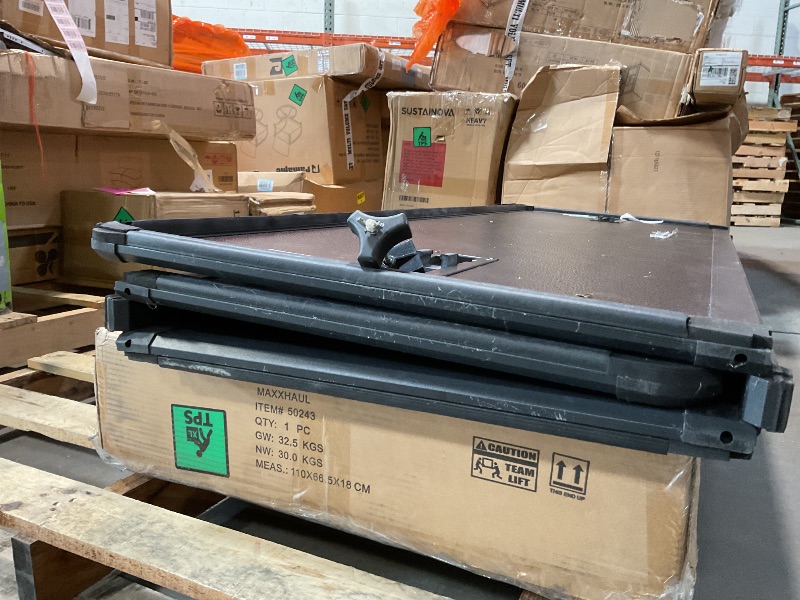 Photo 1 of **SELLING FOR PARTS AS PARTIAL SET. DIRT AND SCRAPE DAMAGE. MISSING TO TO LOCK PART ON OTHER SIDE****FORMXcover Low Profile Hard Folding Truck Bed Tonneau Cover, Compatible with 2019 2020 2021 2022 2023 2024 2025 Chevrolet Silverado/GMC Sierra 1500 5.8 Ft