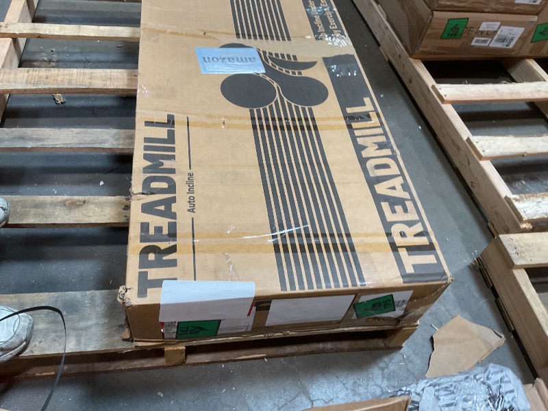 Photo 1 of **SCTRATCHES AND DIRT**PACEROCKER Walking Pad Treadmill with 12% 9-Level Auto Incline, 450 lbs Capacity Bluetooth Speaker Under Desk Treadmills for Home Hiking, 5 MPH, Black