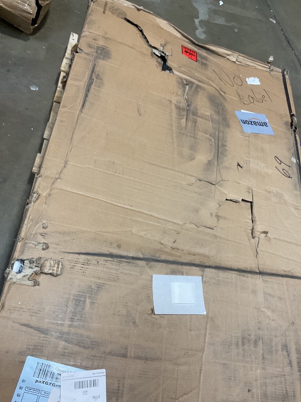 Photo 1 of **ONE CHAIR DAMAGED**Signature Design by Ashley Caitbrook Casual Counter Height Dining Table and Upholstered Bar Stools with Nailhead Trim, Set of 7, Gray