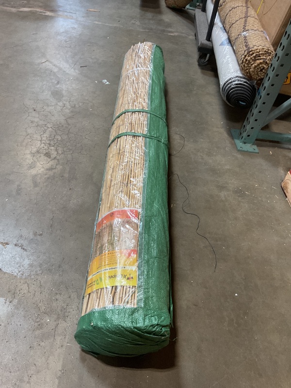 Photo 1 of 6 ft. H x 16 ft. L Natural Jumbo Reed Bamboo Fencing