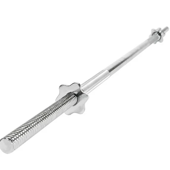 Photo 1 of 60 Inch Threaded Chrome Barbell Bar, 1 Inch Barbell Diameter with Ring Collars - STBB-60