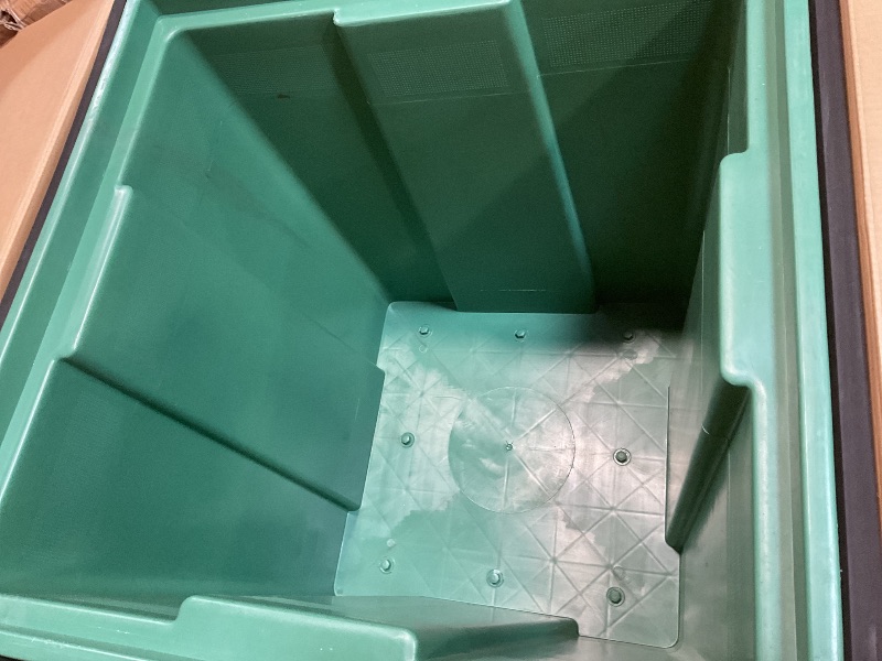 Photo 1 of **DIRT. SCUFFS. SCRATCHES**Natotela 33.5x33.5x31.5in Underground Splice Boxes W/FRP Inspection Cover Large Enclosure Precast Polyethylene Distribution Pull Box Access Electrical Junction Boxes Drillable Tapered Wiring Chamber