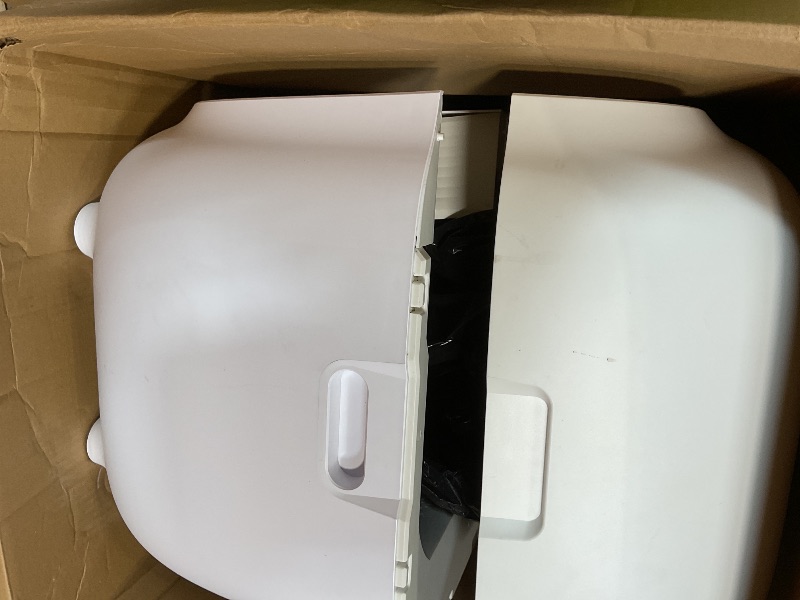 Photo 1 of **SELLING FOR PARTS AS PARTIAL SET**NO POWER CORD. SCUFFS AND SCRATCHES**PetSnowy Self-Cleaning Automatic Cat Litter Box with Odor Control TiO2 System, Robot Litter Box with Auto-Packing, App Control, Large Cats & Multiple Cats (2025 Premium Version)