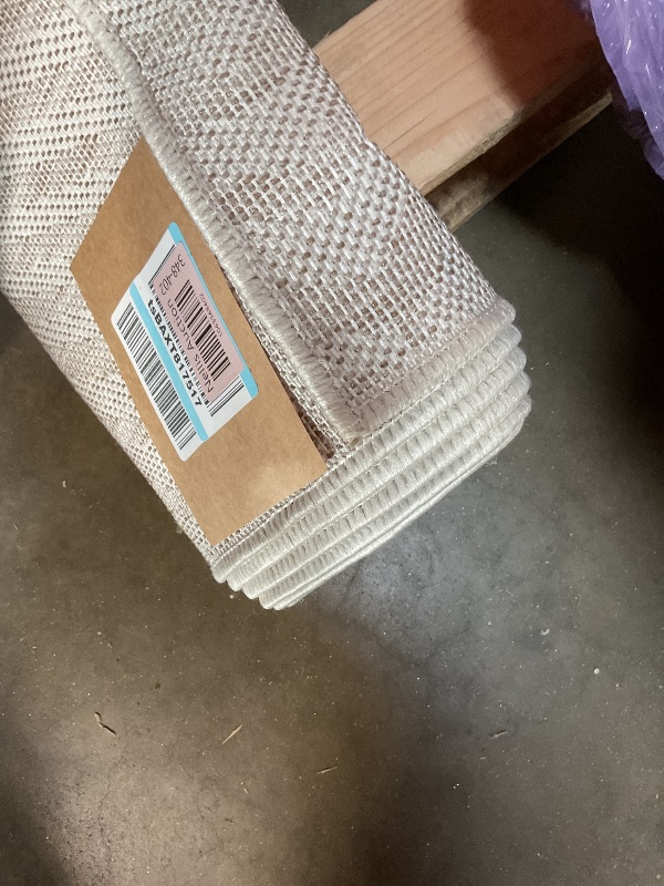 Photo 1 of **DIRTY FROM TRANSPORT **Nicole Miller New York Patio Country Ombre Geo Indoor Outdoor Area Rug, UV Fade Resistant, Low Pile, Beige/Cream, 6'6"x9'2"