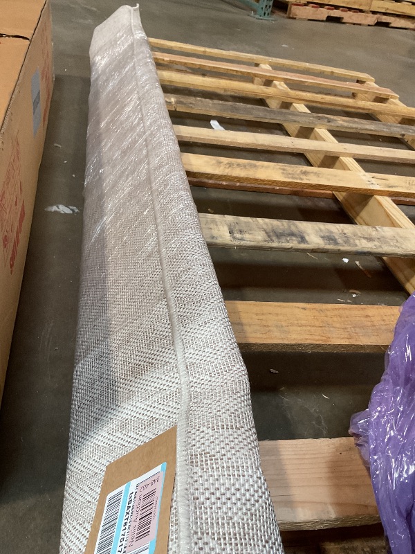 Photo 1 of **DIRTY FROM TRANSPORT **Nicole Miller New York Patio Country Ombre Geo Indoor Outdoor Area Rug, UV Fade Resistant, Low Pile, Beige/Cream, 6'6"x9'2"