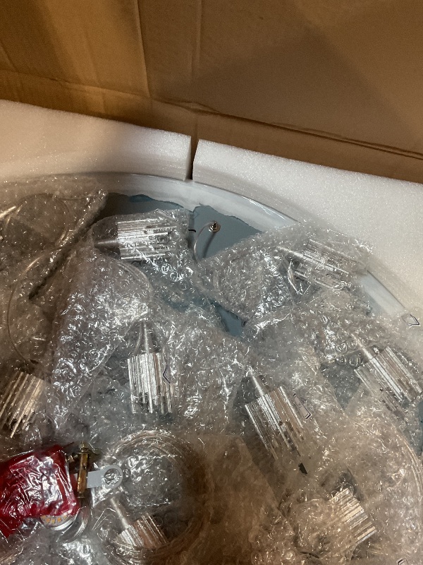 Photo 1 of **PHOTO FOR REFERENCE/COLOR AND STYLE MAY DIFFER** cenozo 98'' Crystal Chandelier High Ceiling Chandeliers for Staircaes Large Raindrop Chandeliers LED Dimmable Flush Mount Light Fixtures for Foyer Hallway Entryway LED Bulbs Included Gold