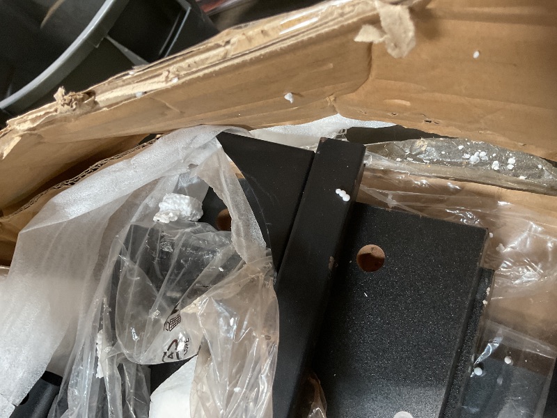 Photo 1 of **SELLING FOR PARTS AS PARTIAL SET. DAMAGE RO CORNERS ON TWO BOARDS**TIYASE Gaming Desk with Monitor Stand, Computer Desk with Hutch and Storage Shelves, Large PC Gamer Desk, Workstation Table with Cup Holder, Headphone Hook, Speak Stands, Black, 55 Inch