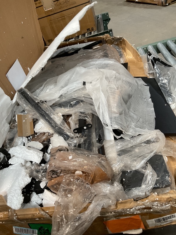 Photo 1 of **SELLING FOR PARTS AS PARTIAL SET. DAMAGE RO CORNERS ON TWO BOARDS**TIYASE Gaming Desk with Monitor Stand, Computer Desk with Hutch and Storage Shelves, Large PC Gamer Desk, Workstation Table with Cup Holder, Headphone Hook, Speak Stands, Black, 55 Inch