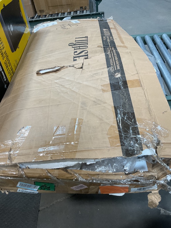 Photo 1 of **SELLING FOR PARTS AS PARTIAL SET. DAMAGE RO CORNERS ON TWO BOARDS**TIYASE Gaming Desk with Monitor Stand, Computer Desk with Hutch and Storage Shelves, Large PC Gamer Desk, Workstation Table with Cup Holder, Headphone Hook, Speak Stands, Black, 55 Inch