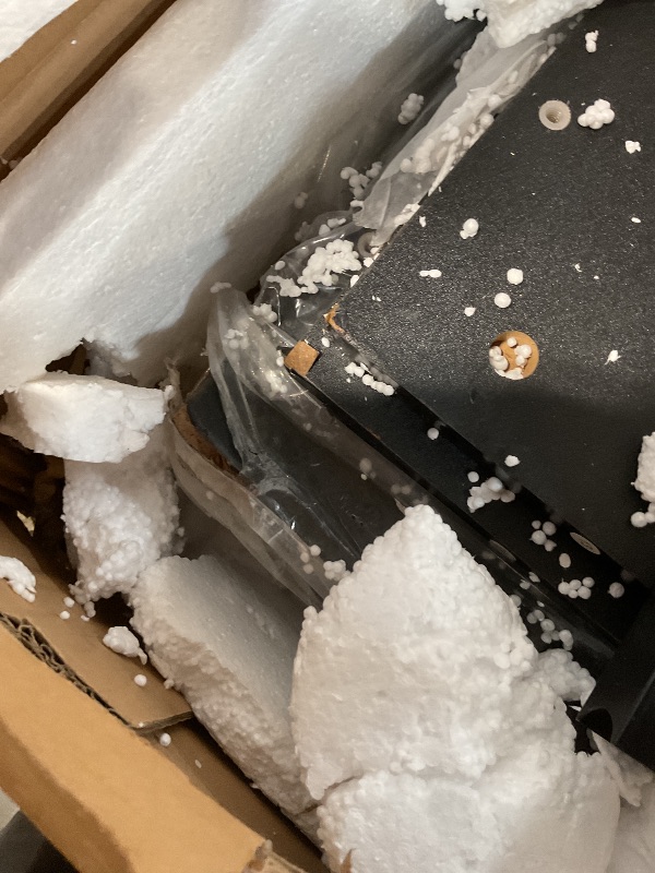 Photo 1 of **SELLING FOR PARTS AS PARTIAL SET. DAMAGE RO CORNERS ON TWO BOARDS**TIYASE Gaming Desk with Monitor Stand, Computer Desk with Hutch and Storage Shelves, Large PC Gamer Desk, Workstation Table with Cup Holder, Headphone Hook, Speak Stands, Black, 55 Inch