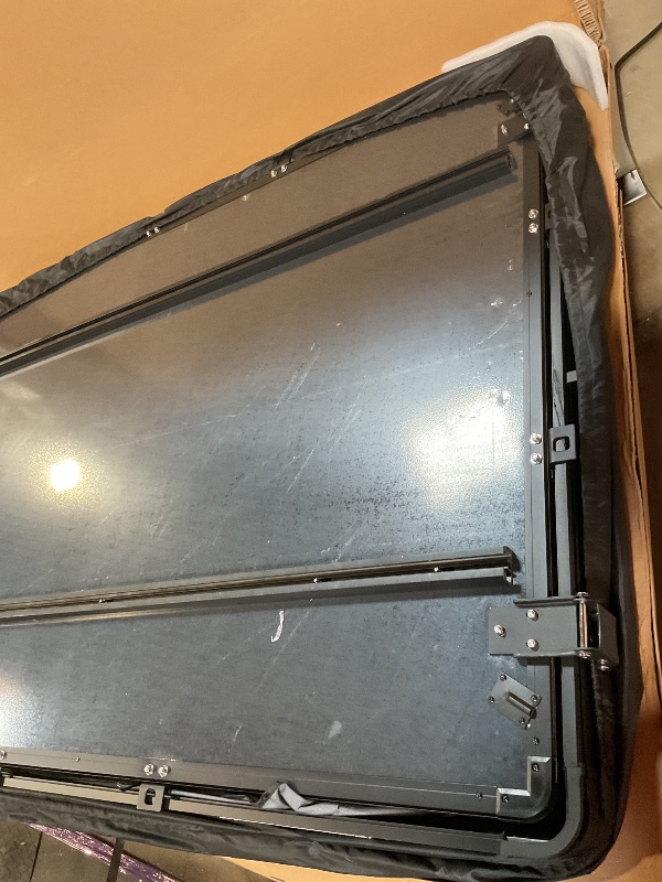 Photo 1 of **SCRATCHES AND DIRT. HARDWARE NOT PRESENT**Sanhima Rooftop Tent Hard Shell - Hotham Lite Overland Aluminium Roof Top Tent 4.56" Slimline, w/Tri-Color LED Strip Light & 1.97” Thick Mattress, for Car SUV Truck Camping, 2-3 People