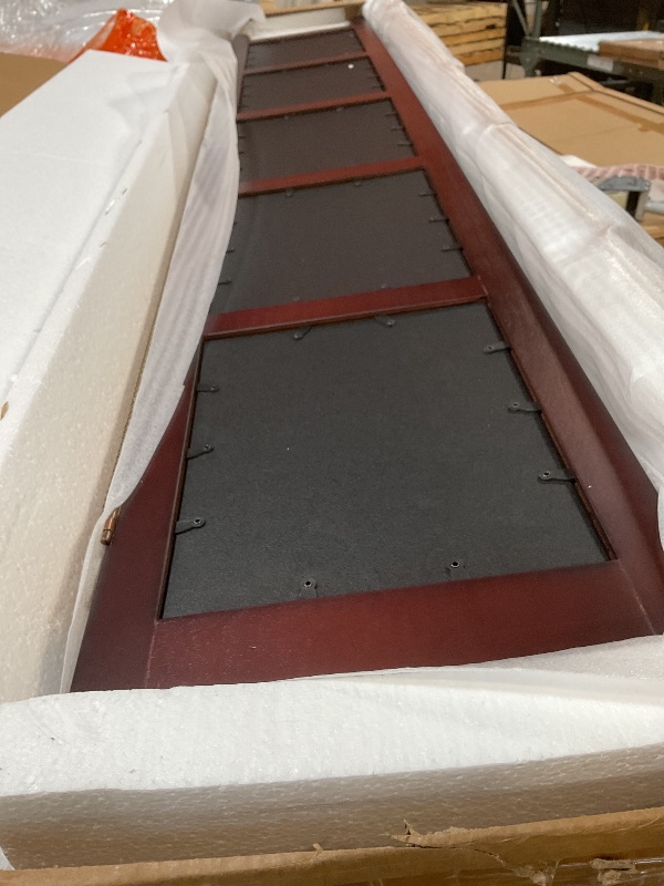 Photo 1 of **ONE GLASS BROKEN**SZQINJI 3 Panel Photo Room Divider Screen, Solid Wood Divider for Room Separation for 8x10 Picture Frame Without Mat for 5x7 Photo with Mat, Walnut