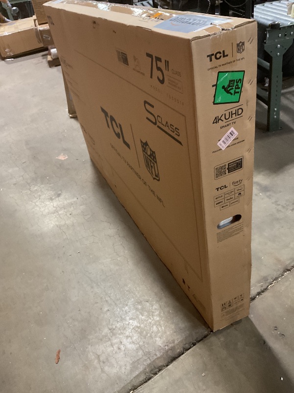 Photo 1 of ****SELLING FOR PARTS. MISSING REMOTE AND POWER CORD.  DAMAGE TO SCREEN.**TCL 75-Inch Class S5 UHD 4K LED Smart TV with Fire TV (75S551F, 2024 Model), Dolby Vision, HDR PRO+, Dolby Atmos, Alexa Built-in with Voice Remote, Apple AirPlay 2 Compatibility, St