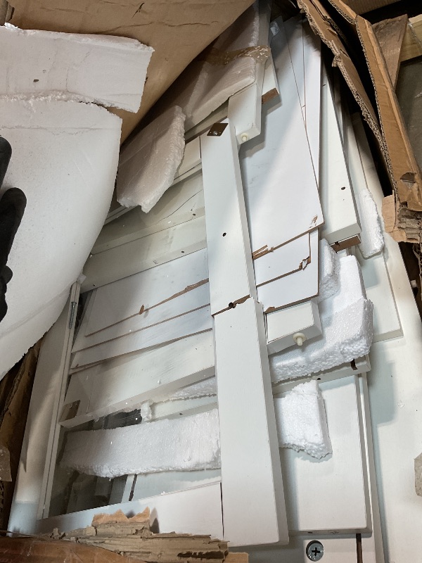 Photo 1 of **SELLING FOR PARTS. One piece broken in half****white wood pieces various sizes