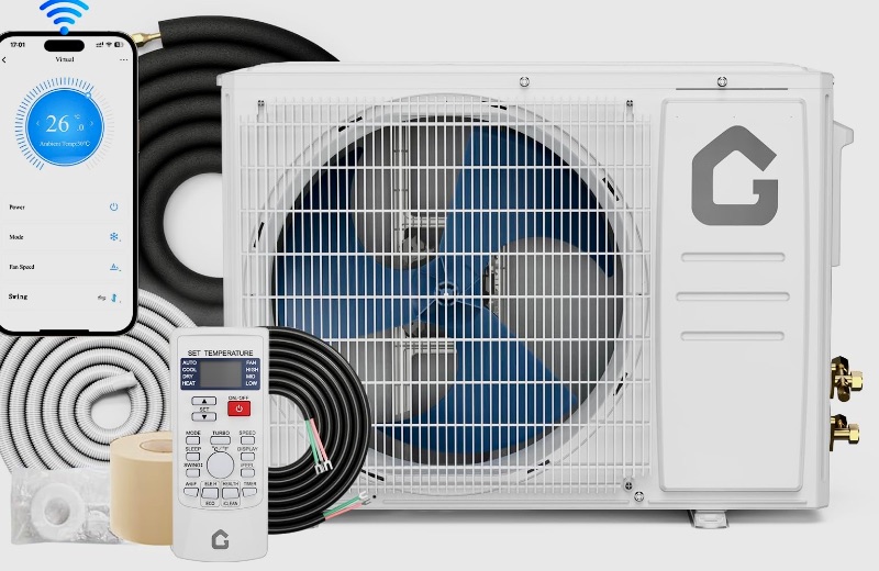 Photo 1 of 18000 BTU Mini Split Air Conditioner and Heater,  System, 230V Ductless AC Unit for Rooms Up to 1250 Sq.Ft,