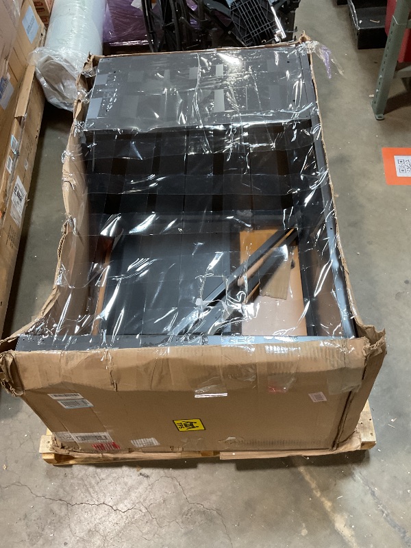 Photo 1 of **MISSING HARDWARE. SCUFFS AND SCRATCHES **Lorell Single Right Pedestal Desk, 48 by 30 by 29-1/2-Inch, Black Walnut