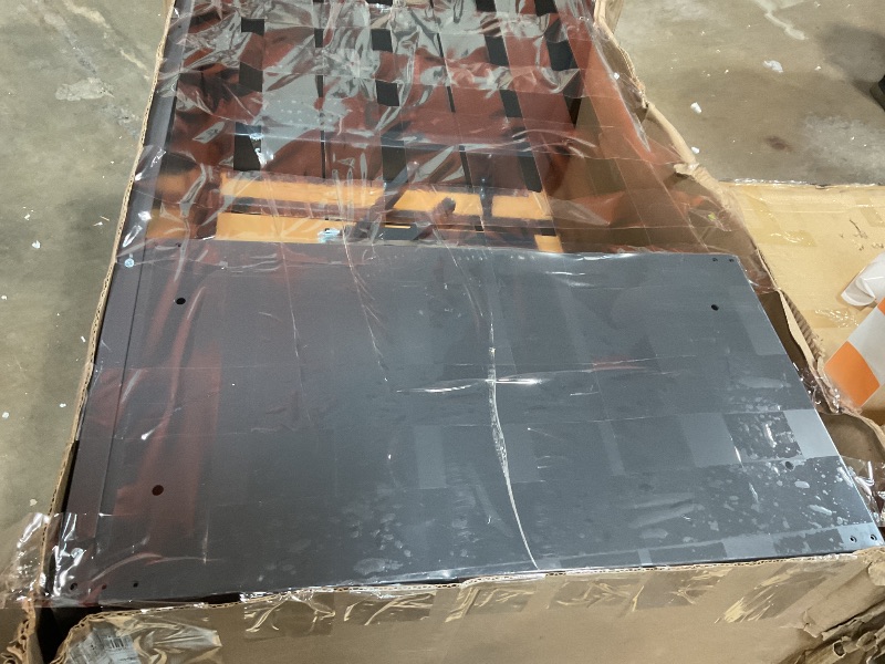 Photo 1 of **MISSING HARDWARE. SCUFFS AND SCRATCHES **Lorell Single Right Pedestal Desk, 48 by 30 by 29-1/2-Inch, Black Walnut