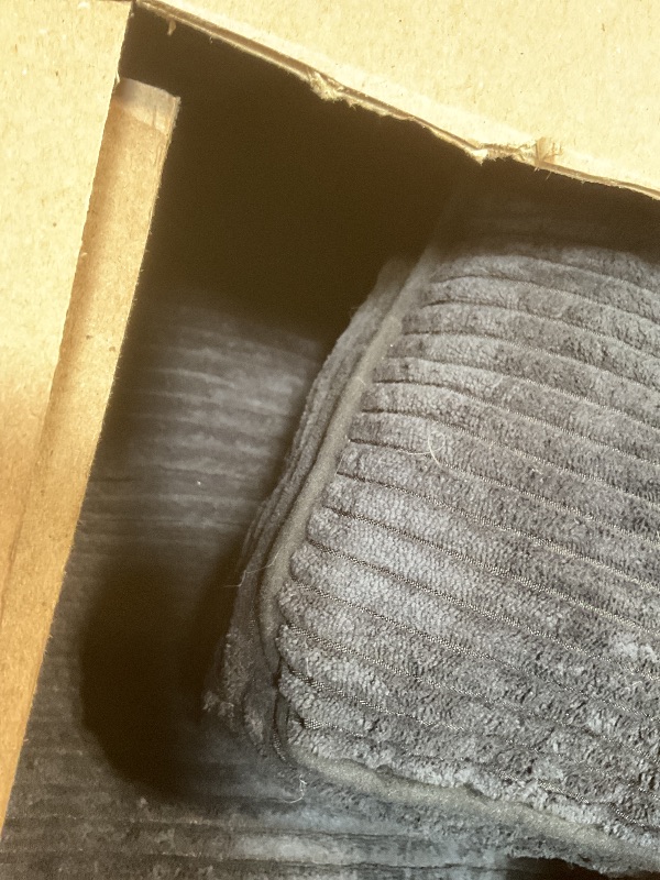 Photo 1 of **DIRT**MAXYOYO Bean Bag Chair for Adults, Upholstered Floor Sofa with Armrests, Loveseat Boneless Couch with Tufted Cushion & Backrest, Sofa in A Box, Large Bean Bag Couch for Bedroom Living Room, Black