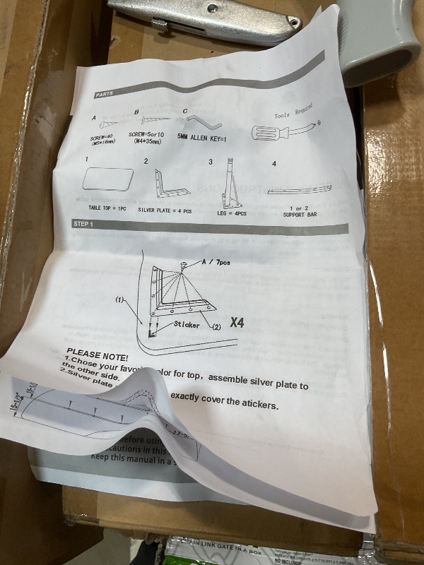 Photo 1 of (3) Table - Height Adjustable Short Legs