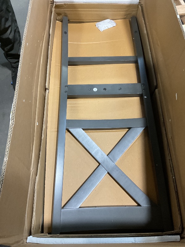 Photo 1 of **INCOMPLETE SET** Trygoal Dining Table Set for 4, Modern 5 Piece Dining Room Table Set with Square Table & 4 X-Shaped Backrest Upholstered Chairs, Counter Height Kitchen Chairs Set for Small Space, Gray