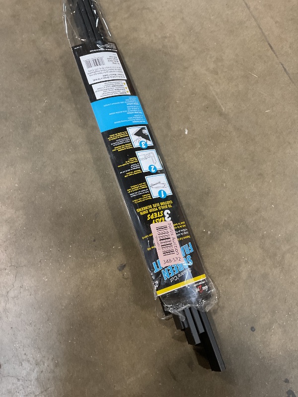 Photo 1 of **SELLING FOR PARTS AS PARTIAL SET **MISSING ONE CORNER PIECE**Prime-Line PL 7792 Screen Frame Kit, 5/16 in. x 3/4 in. x 48 in., Aluminum, Matte Black Finish, Includes Vinyl Spline and Matching Plastic Square-Cut Corners (1 Kit)