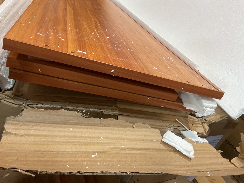 Photo 1 of **MINOR DAMAGE TO CORNER**EasyCom Rattan TV Stand for 65 inch TV, Farmhouse Rattan Entertainment Center with Storage and Open Shelves, Mid Century Modern Entertainment Center with Natural Rattan Door