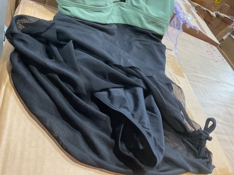 Photo 1 of **DIRTY FROM TRANSPORT **WOMENS  BIKINI SETS TUMMY CONTROL BATHING SUIT MODEST SWIM SUITS 2025?M, ARMY GREEN & BLACK?