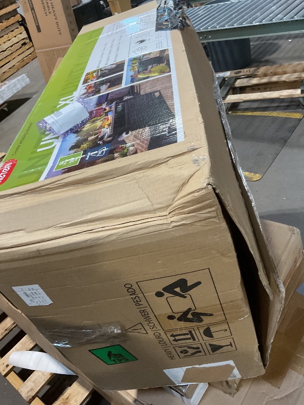 Photo 1 of **TABLE DENTED**Keter Unity XL Portable Outdoor Table with Stainless Steel Top for Kitchen Prep and Outdoor Storage Cabinet for Grilling Accessories, Dark Grey