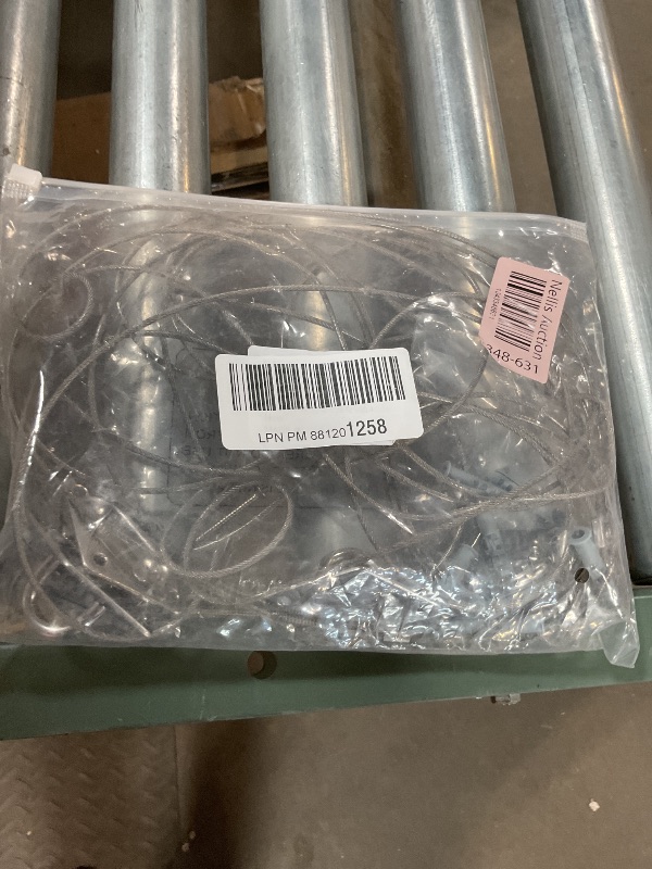 Photo 1 of **SELLING FOR PARTS AS PARTIAL SET.**COOLYARD Shade Sail Hardware Kit with Cable Wire Rope,48 Ft (12Ftx4) Vinyl Coated Aircraft Cable,6 Inch Hanging Kit for Outdoor Curtain String Light Sun Shade Sails Installation