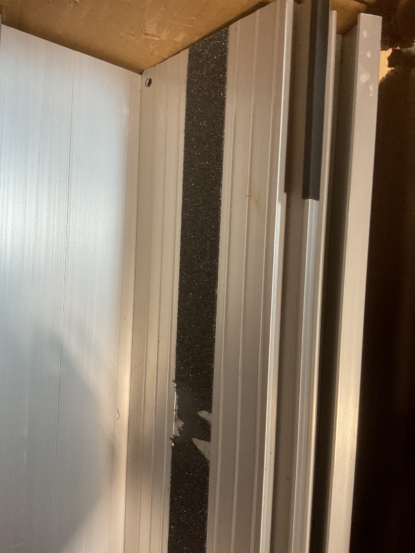 Photo 1 of **DENTS AND SCTRATCHES**Nuvium 6" Rise Door Threshold Ramp with Updated Fixable Screws, Stable Portable Wheelchair Ramp for Home Steps, Aluminum Door Entry Ramps for Scooters, Power Chairs, Walkers, 800LBS Load Capacity