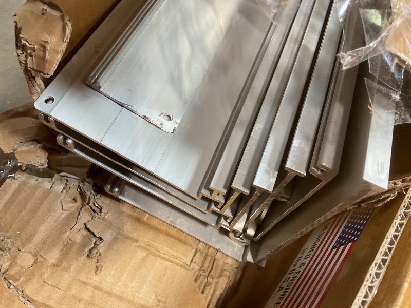 Photo 1 of **DENTS AND SCRATCHES **Nuvium 5" Rise Door Threshold Ramp with Updated Fixable Screws, Stable Portable Wheelchair Ramp for Home Steps, Aluminum Door Entry Ramps for Scooters, Power Chairs, Walkers, 800LBS Load Capacity