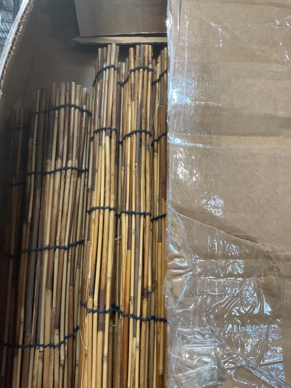 Photo 1 of **No HARDWARE**Roman Shades for Windows Bamboo Roller Shades for Patio Porch – Light Filtering Sunshade Retro Natural Reed Blinds for Outdoor Windows, 45" W x 64" H