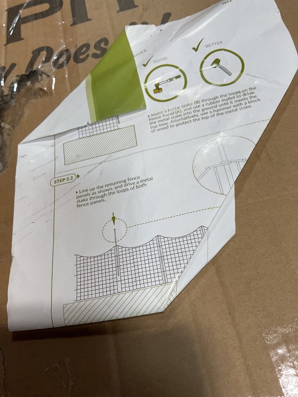 Photo 1 of **SCRATCH AND SCUFF DAMAGE **39in H (5 Fence Panels) No Dig Easy Install Zippity Black Metal Fence, Decorative Fence Ideal for Garden Fencing For Dogs, Temporary Fence or Garden Fence Animal Barrier, WF29006