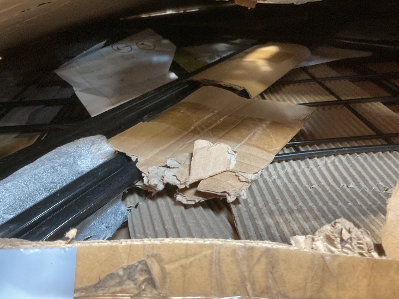 Photo 1 of **SCRATCH AND SCUFF DAMAGE **39in H (5 Fence Panels) No Dig Easy Install Zippity Black Metal Fence, Decorative Fence Ideal for Garden Fencing For Dogs, Temporary Fence or Garden Fence Animal Barrier, WF29006