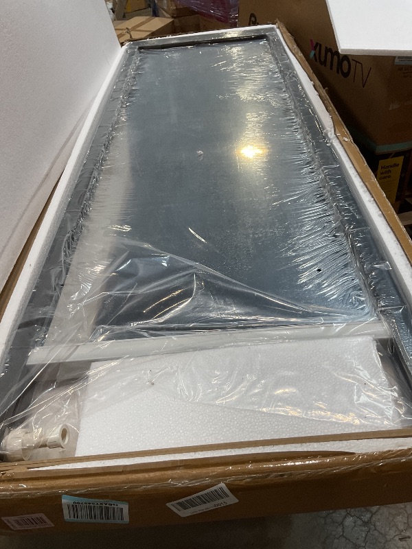 Photo 1 of **STONES AND FOUNTAIN BASE MISSING** Alpine Corporation MLT100 Mirror Waterfall Fountain with Stones & Lights - Zen Indoor/Outdoor Decor for Office, Living Room, Patio, Entryway - 72 Inches - Modern Wall-Mounted Water Feature (Bronze)