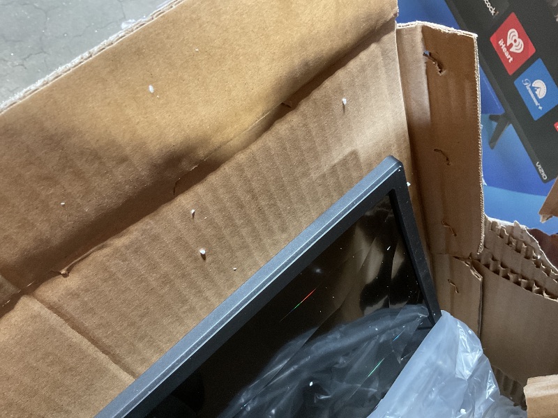 Photo 1 of **MAJOR DAMAGE TO SCREEN. NO REMOTE. NO TV LEG STANDS. SELLING FOR PARTS** Roku Smart TV 2025 – 40-Inch Select Series, 1080p Full HD TV – RokuTV with Voice Remote – Flat Screen LED Television with Wi-Fi for Streaming Live Local News, Sports, Family Entert