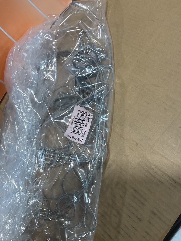 Photo 1 of **SELLING FOR PARTS AS PARTIAL SET. **COOLYARD Shade Sail Hardware Kit with Cable Wire Rope,48 Ft (12Ftx4) Vinyl Coated Aircraft Cable,6 Inch Hanging Kit for Outdoor Curtain String Light Sun Shade Sails Installation