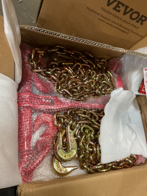 Photo 1 of **3/8"-1/2" Chain Binders Sets of 2, 3/8"×10Ft Chains, Grade 70 Binders and Chains, Load Transport Binder Chain with Grappling Hook, for Industrial, Agricultural, Logging