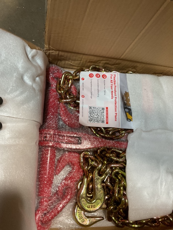 Photo 1 of **3/8"-1/2" Chain Binders Sets of 2, 3/8"×10Ft Chains, Grade 70 Binders and Chains, Load Transport Binder Chain with Grappling Hook, for Industrial, Agricultural, Logging