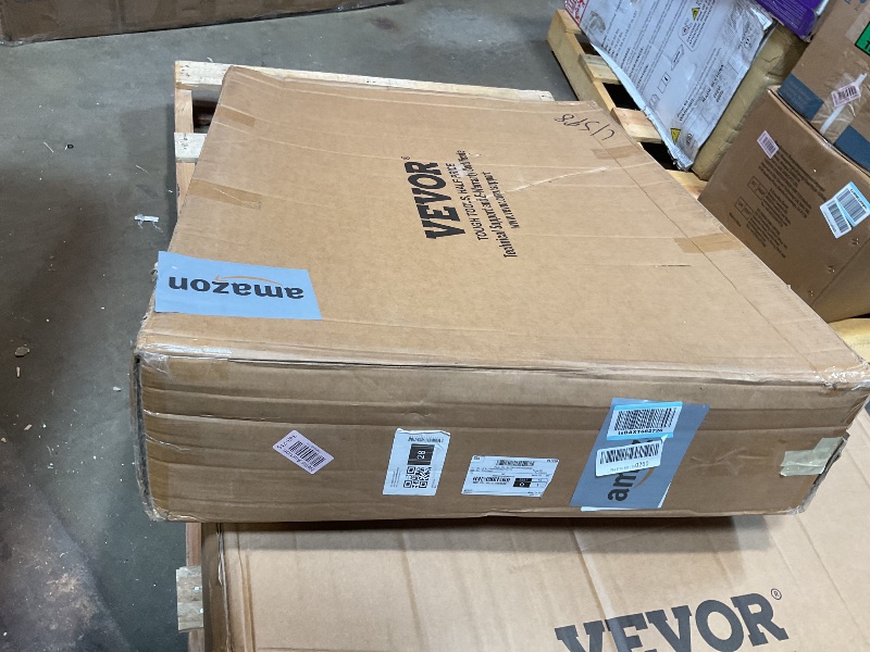 Photo 1 of **SELLING FOR PARTS AS PARTIAL SET**VEVOR Shower Curb Kit, 38"x60" Watertight Shower Curb Overlay with 4" ABS Central Bonding Flange, 4" Stainless Steel Grate, 2 Cuttable Shower Curb and Trowel, Shower Pan Slope Sticks Fit for Bathroom