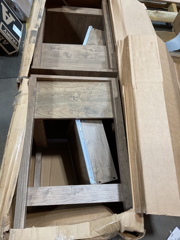 Photo 1 of **DENTS AND SCRATCHES FROM TRANSPORT **SICOTAS Rattan Nightstand Set of 2, Rattan Decor Drawer with Brass Knobs Night Stand Bedside Table Boho End Tables Side Tables with Storage Shelf for Bedroom,Small Space