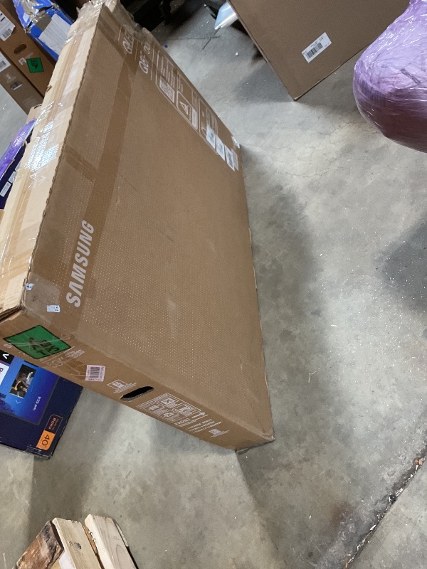 Photo 1 of **SELLING FOR PARTS. MAJOR DAMAGE TO SCREEN ** Samsung 50-Inch Class QLED Q8F 4K UHD Smart TV (2025 Model) Q4 AI Processor, 100% Color Volume with Quantum Dot, AirSlim Design, Endless Free Content, Samsung Vision AI, Alexa Built-in