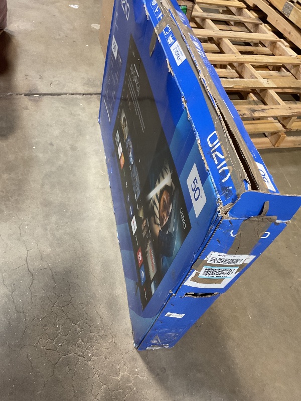 Photo 1 of **SELLING FOR PARTS. MAJOR DAMAGE TO SCREEN. NO LEG STANDS** VIZIO V-Series 50 Inch 4K UHD LED Smart TV, Bluetooth Capable, with Dolby Vision HDR HDR10+ HLG, DTS Virtual X, Wifi 6 Dual-Band, HDMI VRR and IQ Active (V4K50C-0809) (Renewed)
