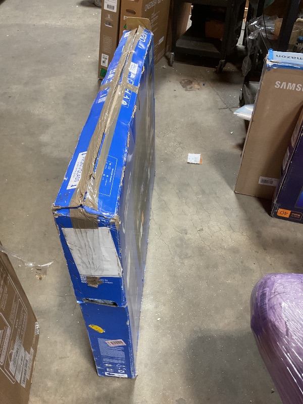 Photo 1 of **SELLING FOR PARTS. MAJOR DAMAGE TO SCREEN. NO LEG STANDS** VIZIO V-Series 50 Inch 4K UHD LED Smart TV, Bluetooth Capable, with Dolby Vision HDR HDR10+ HLG, DTS Virtual X, Wifi 6 Dual-Band, HDMI VRR and IQ Active (V4K50C-0809) (Renewed)