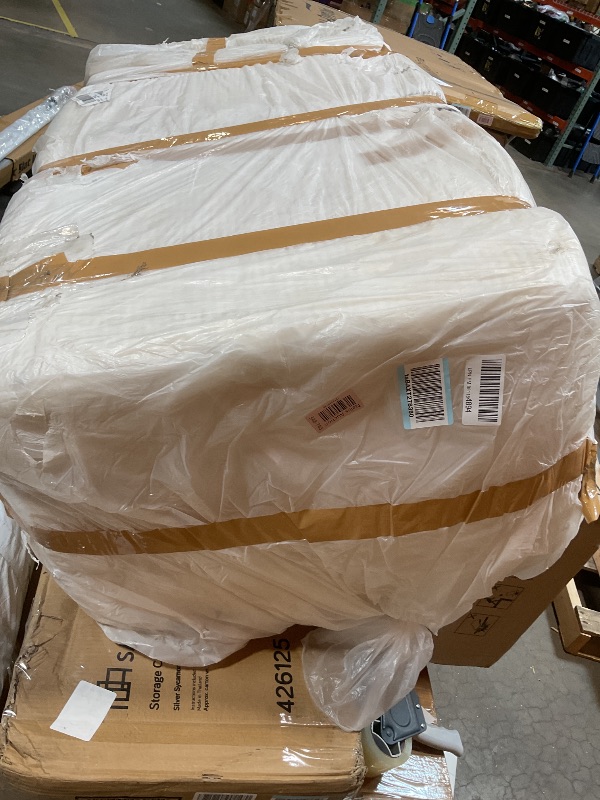 Photo 1 of **HEAVY DIRT FROM TRANSPORT **BYBYME Corduroy Tri-Folding Mattress, 6 Inch Gel Folding Mattress Topper, Foldable Soft Guest Bed Camping Pad, Washable Cover (Beige, Queen)