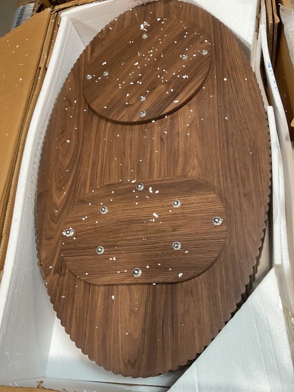 Photo 1 of **MINOR DAMAGE TO LIP**Coffee table. Color-WALNUT.