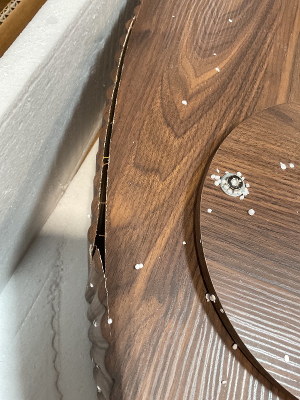 Photo 1 of **MINOR DAMAGE TO LIP**Coffee table. Color-WALNUT.