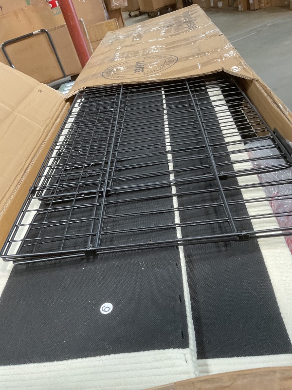 Photo 1 of **MINOR WEAR USE. CAT HAIR OR FIBERS ALL OVER**GarveeHome King Size Upholstered Platform Bed Frame with Storage Drawers, Corduroy Wingback with Tufted Headboard and Footboard, No Box Spring Needed, Easy Assembly, Cream White