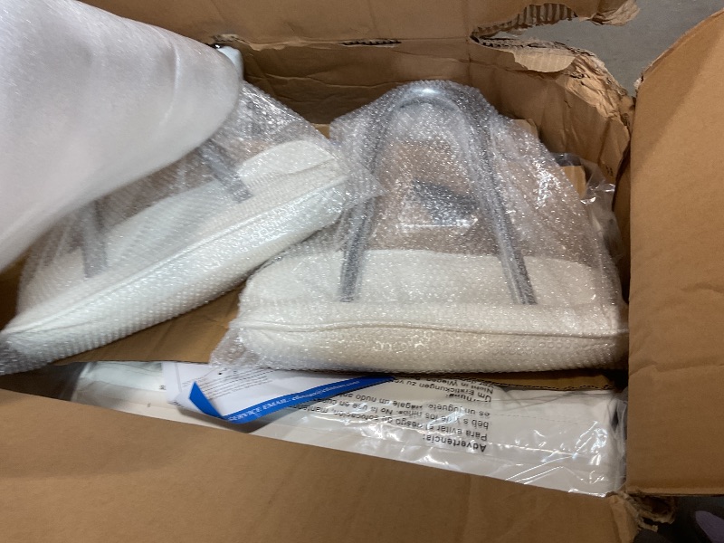 Photo 1 of **MAJOR DAMAGE TO SEEMS LIKE POSSIBLY THE LEFT ARM REST HAS MATERIAL TEAR** Efomao Big and Tall Office Chair 400lbs – High Back PU Leather Executive Chair with Lumbar Support, Footrest, Swivel Base, Padded Armrests, and Rolling Wheels for Home Office, Whi